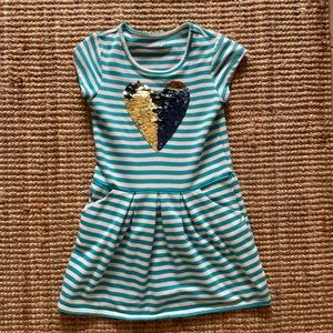 Girls flip sequence dress